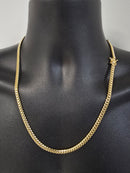 Maillon cubain « Miami » massif de 5 mm en or 18 carats avec fermoir à boîtier