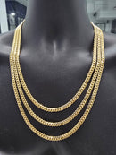 Maillon cubain « Miami » massif de 6 mm en or 18 carats avec fermoir à boîtier