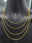 Chaîne Franco en or jaune 18 carats, 2 mm, pleine