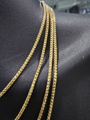 Chaîne Franco en or jaune 18 carats, 3 mm, pleine