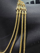 Chaîne Franco en or jaune 18 carats, 3 mm, pleine