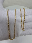 18k 2mm byzantine solid/full