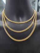 18k 4.5mm double cuban link hollow