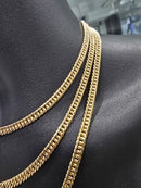 18k 4.5mm double cuban link hollow