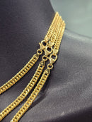 18k 4.5mm double cuban link hollow