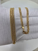 18k 4.5mm double cuban link hollow