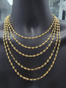 18k 4mm Coffe beans Link Hollow
