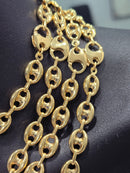 18k 9.5mm Coffee beans Link Hollow