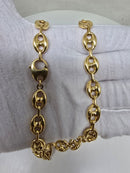 18k 9.5mm Coffee beans Link Hollow