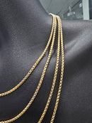 18k 2.5mm box chain Solid/Full