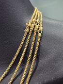 18k 2.5mm box chain Solid/Full