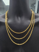 18k 3mm Anchor Link chain Solid/Full