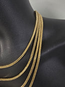 14k 3.5mm franco yellow gold