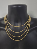 2mm franco en or jaune 14 karats solid/full