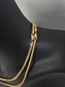 14k 3.5mm Franco yellow gold solid/full