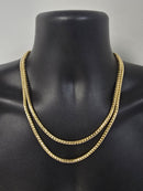 14k 4mm franco yellow gold solid/full
