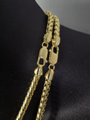 14k 4mm franco yellow gold solid/full