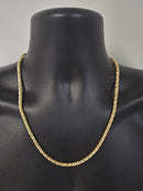 14k 4mm franco diamond cut solid/full