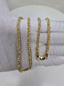 14k 4mm franco diamond cut solid/full