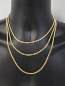 14 karats, 3 mm, maillon cubain « Miami » creux