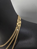 14 karats, 3 mm, maillon cubain « Miami » creux