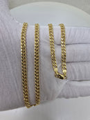 14k 4.5mm miami cuban link yellow gold