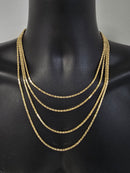 14k 2mm byzantine chain solid/full