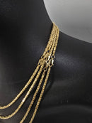 14k 2mm byzantine chain solid/full