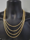 14k 3mm byzantine chain solid/full