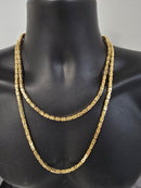 14k 4mm byzantine chain solid/full
