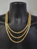 14k 5mm byzantine chain solid/full
