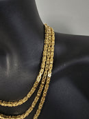 14k 5mm byzantine chain solid/full