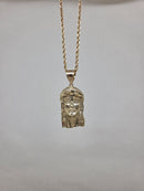 Rope Chain 10kt + Jesus Head Pendant 10 karat
