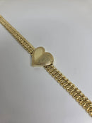 10k yellow gold  Heart bracelet