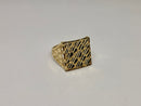 Bague avec pépite d'or 10 carats