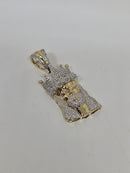 10k jesus crown 1.00ct diamonds