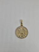 10k jesus round 0.64ct diamonds