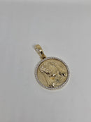 10k jesus round 0.64ct diamonds