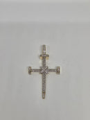 10k Nail Cross 1.00ct diamonds  Pendant