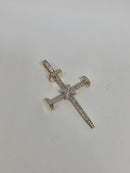 10k Nail Cross 1.00ct diamonds  Pendant