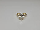 Beautiful Pear Shape 4.37CT VS Lab Diamond Engagement Rings in 14K