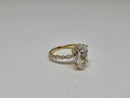 Beautiful Pear Shape 4.37CT VS Lab Diamond Engagement Rings in 14K