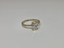 Bague de fiançailles en or jaune 14k 3.31ct Oval vs diamant lab