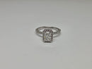 Bague de fiançailles s en or  blanc 14k 1.38ct cushion vs diamant lab