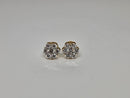 14K 2.01CT Diamond flower Stud Screw Back Earring