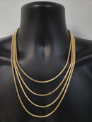 3mm 10k Franco Yellow Gold Solid/Full
