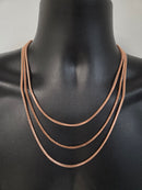 10k 3mm rose Gold Franco Chain solid/full