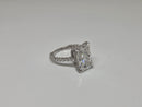 Bague de fiançailles en or jaune 14k 3.31ct Oval vs diamant lab