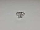 Bague de fiançailles en or blanc 14k 4.02ct radiant vs diamant lab