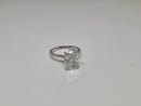 Bague de fiançailles en or blanc 14k 4.02ct radiant vs diamant lab